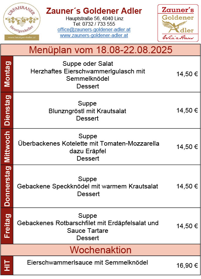 Mittagsmenü